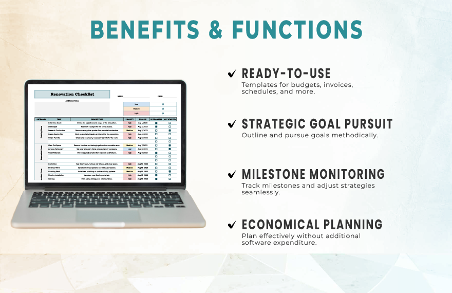 Renovation Checklist Template