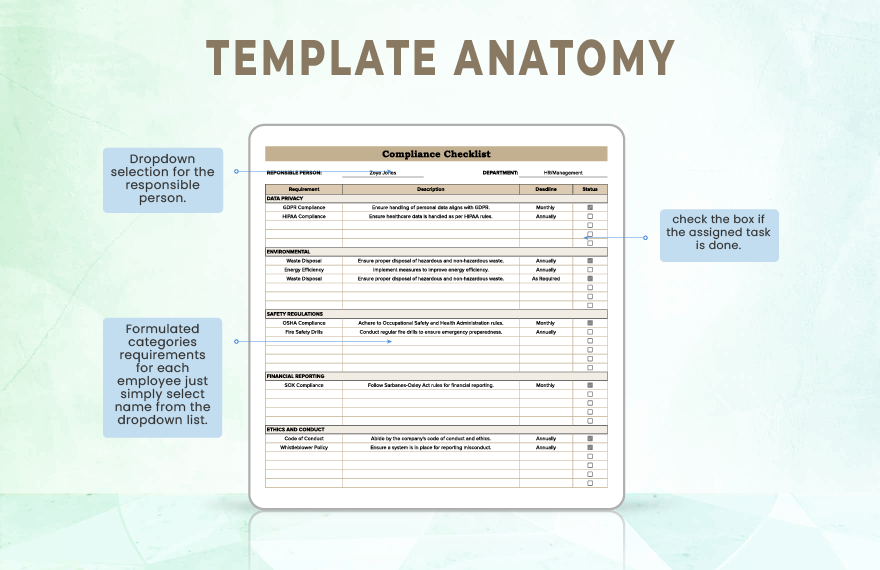 Compliance Checklist Template