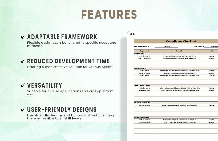 Compliance Checklist Template