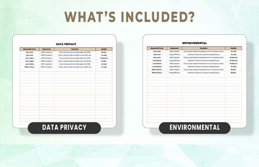 Compliance Checklist Template