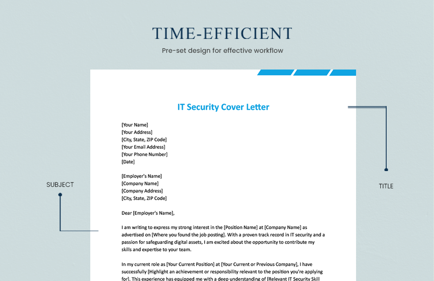 IT Security Cover Letter