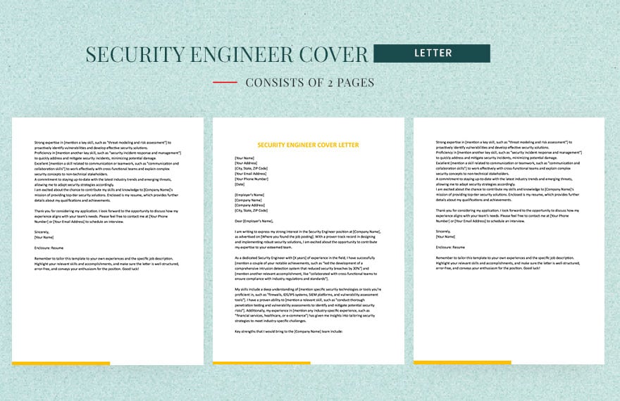 Security Engineer Cover Letter