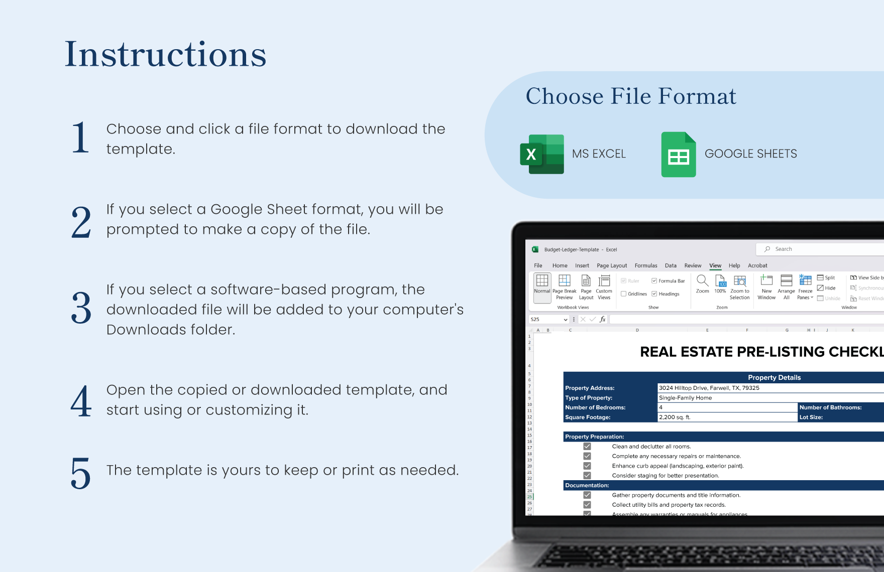 Real Estate PreListing Checklist Template