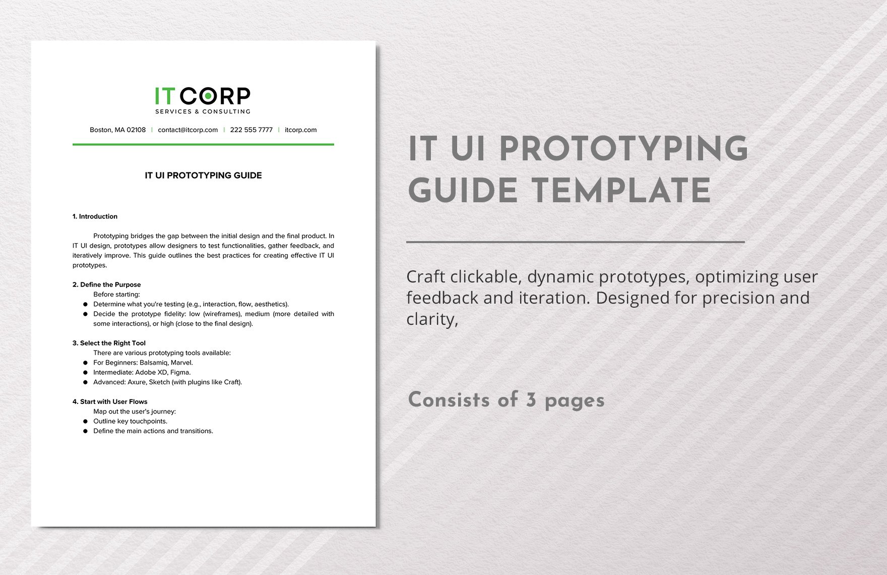 IT UI Prototyping Guide Template in Word, Google Docs, PDF