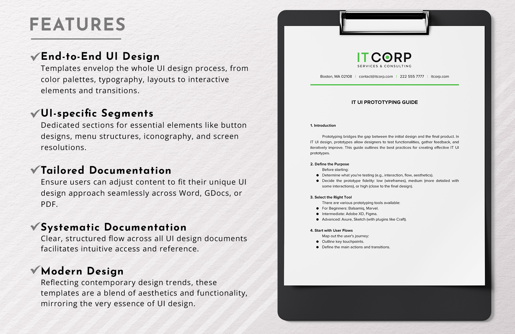 IT UI Prototyping Guide Template
