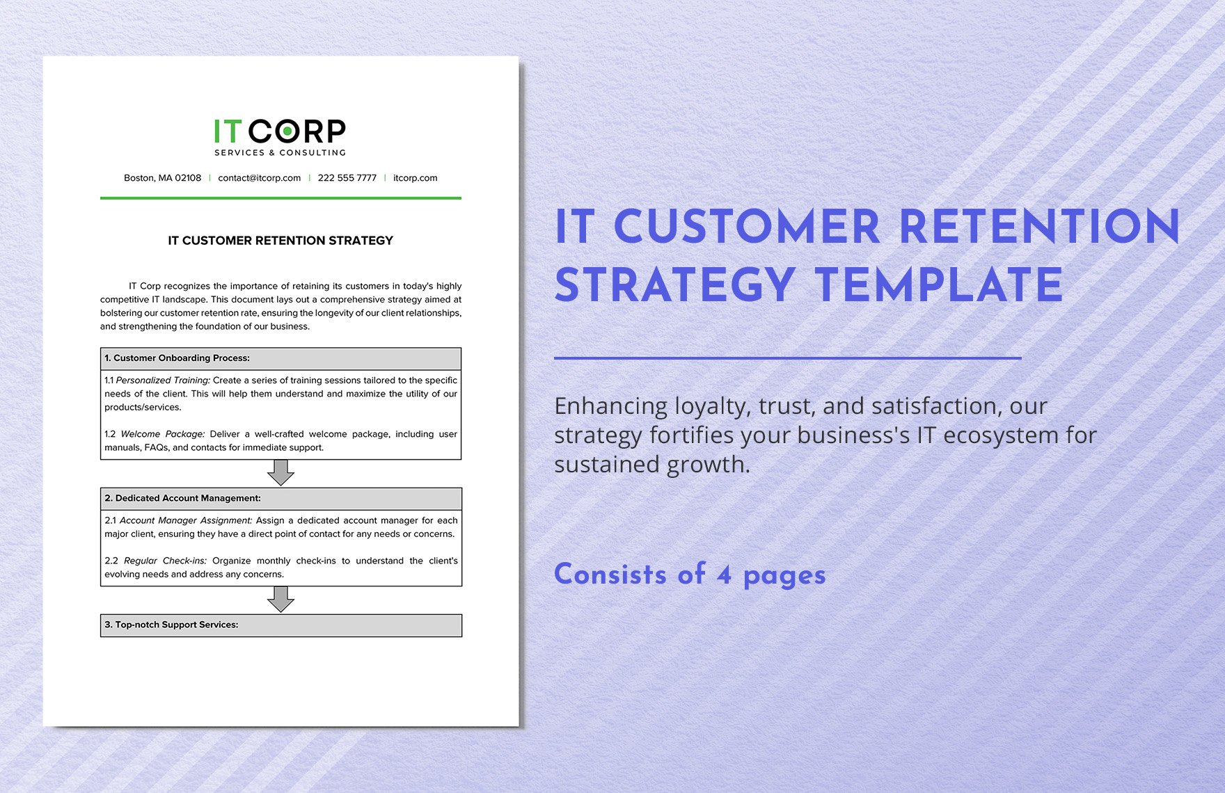 IT Customer Retention Strategy Template