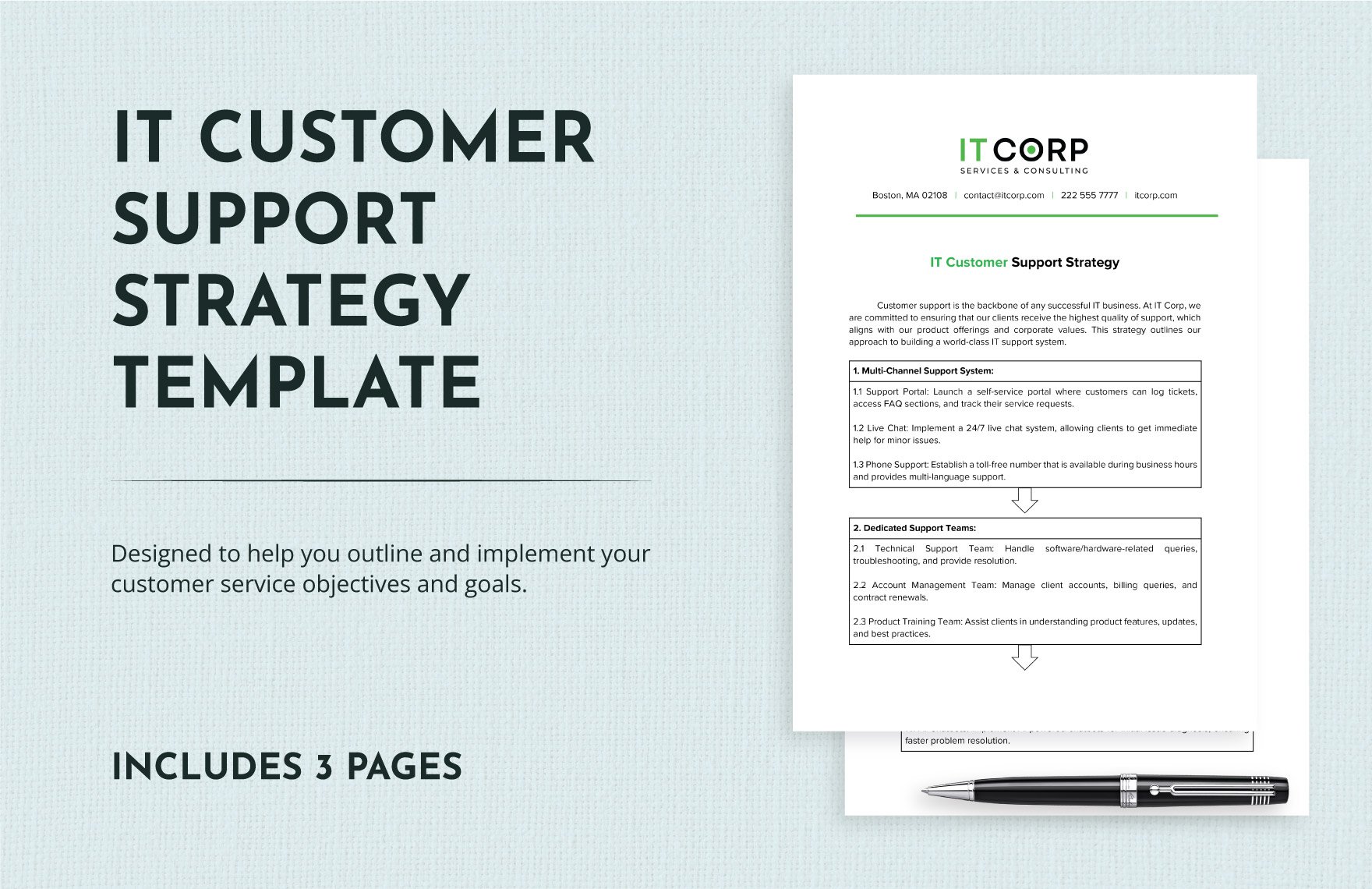IT Customer Support Strategy Template