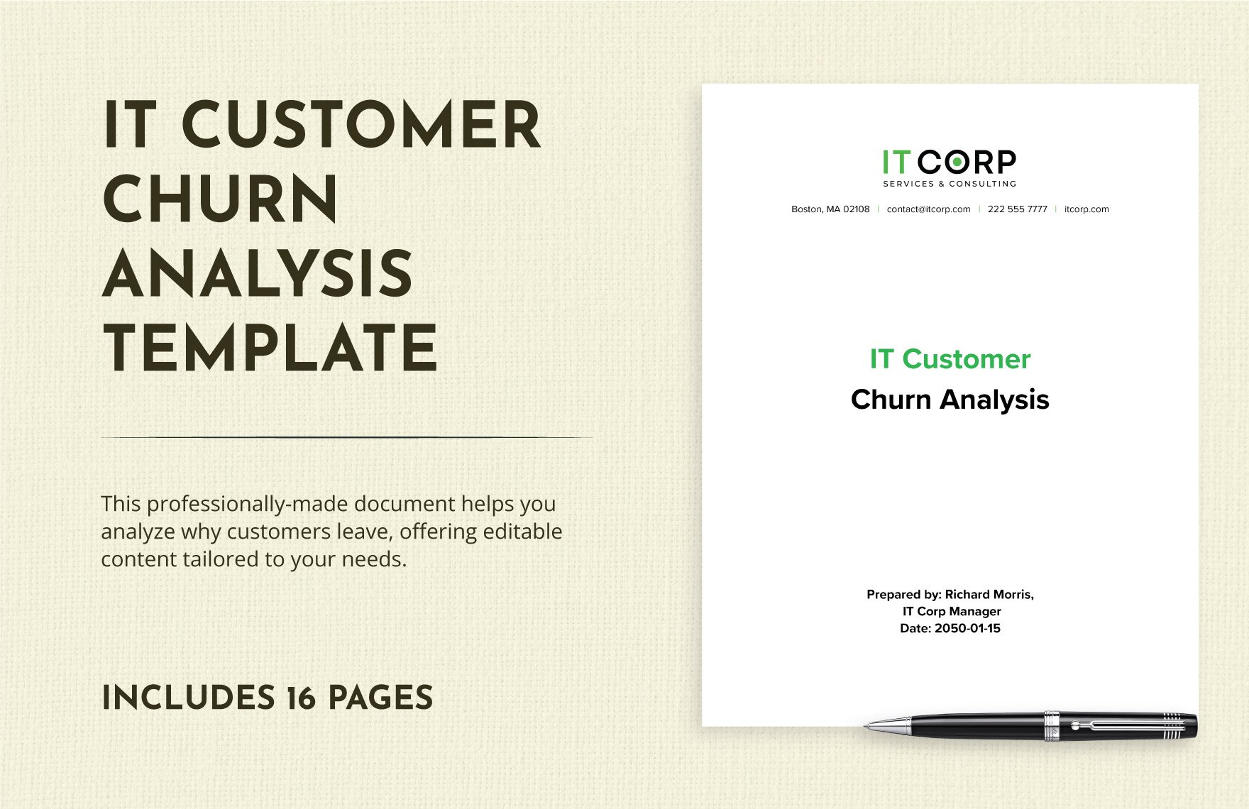 IT Customer Churn Analysis Template