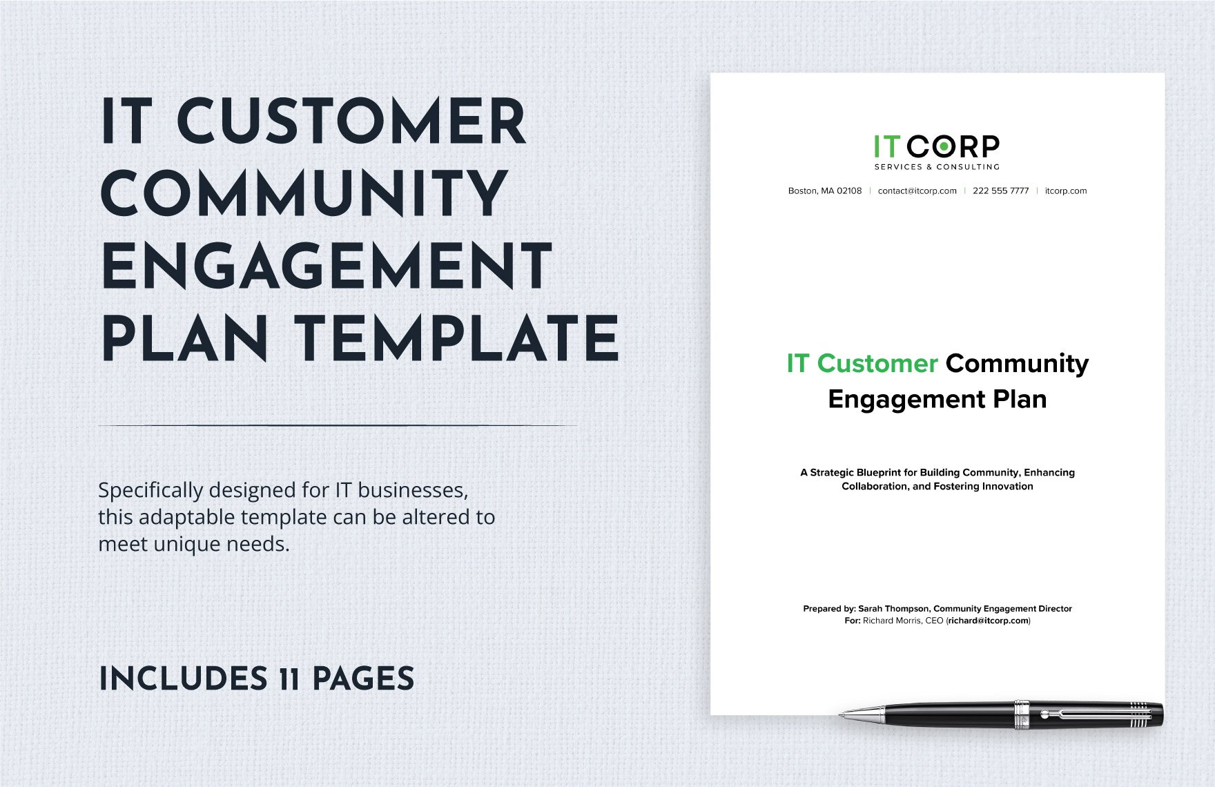 IT Customer Community Engagement Plan Template