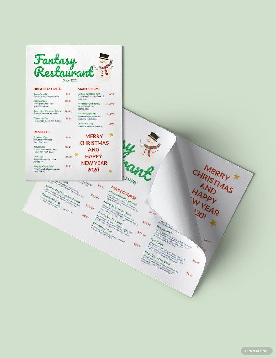  Restaurant Menu Indesign Template Free Download Printable Templates