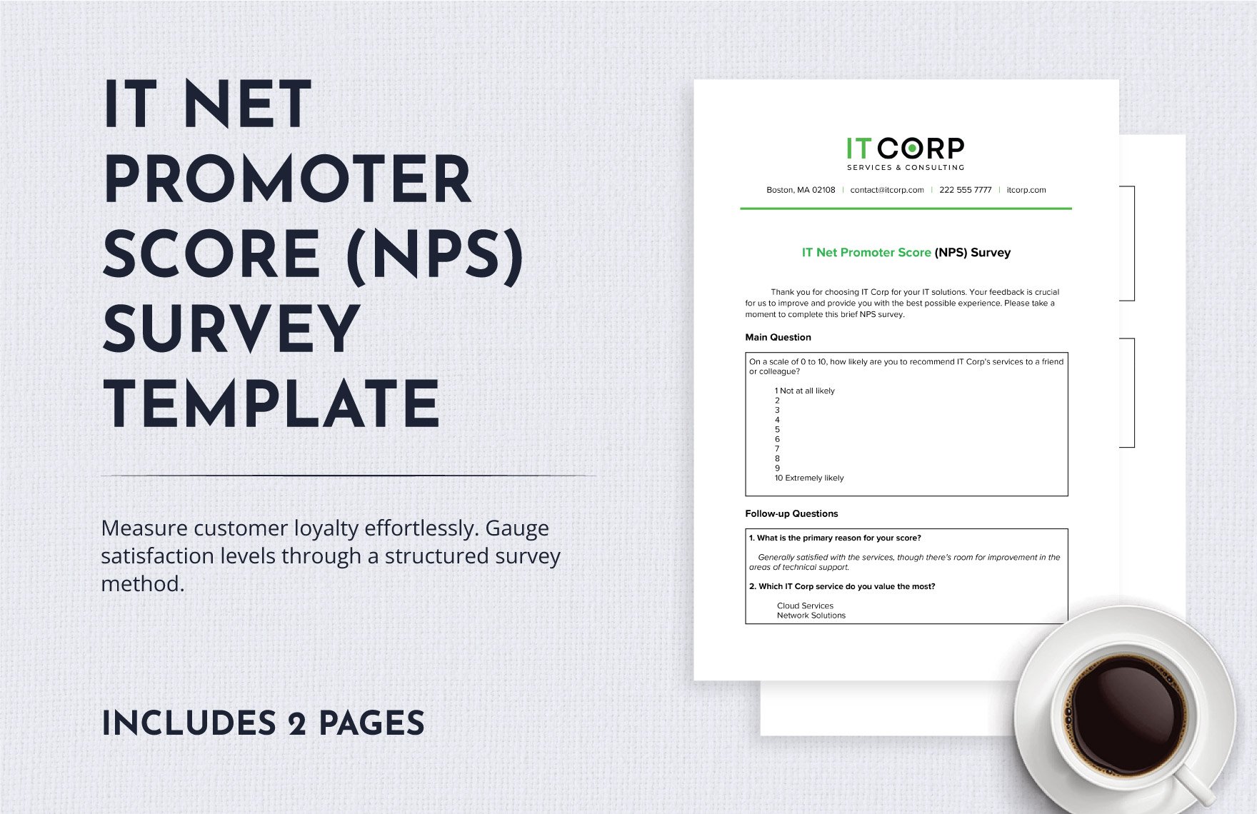 IT Net Promoter Score (NPS) Survey Template