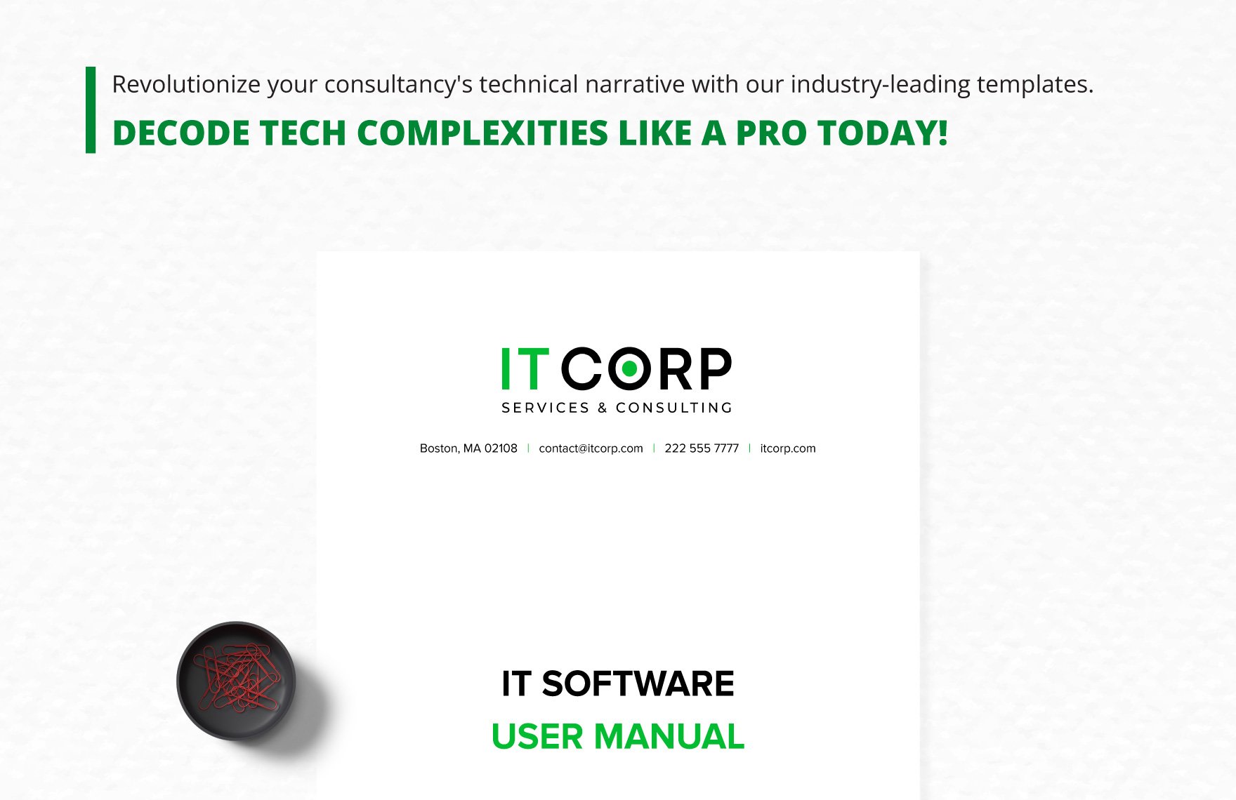 IT Software User Manual Template