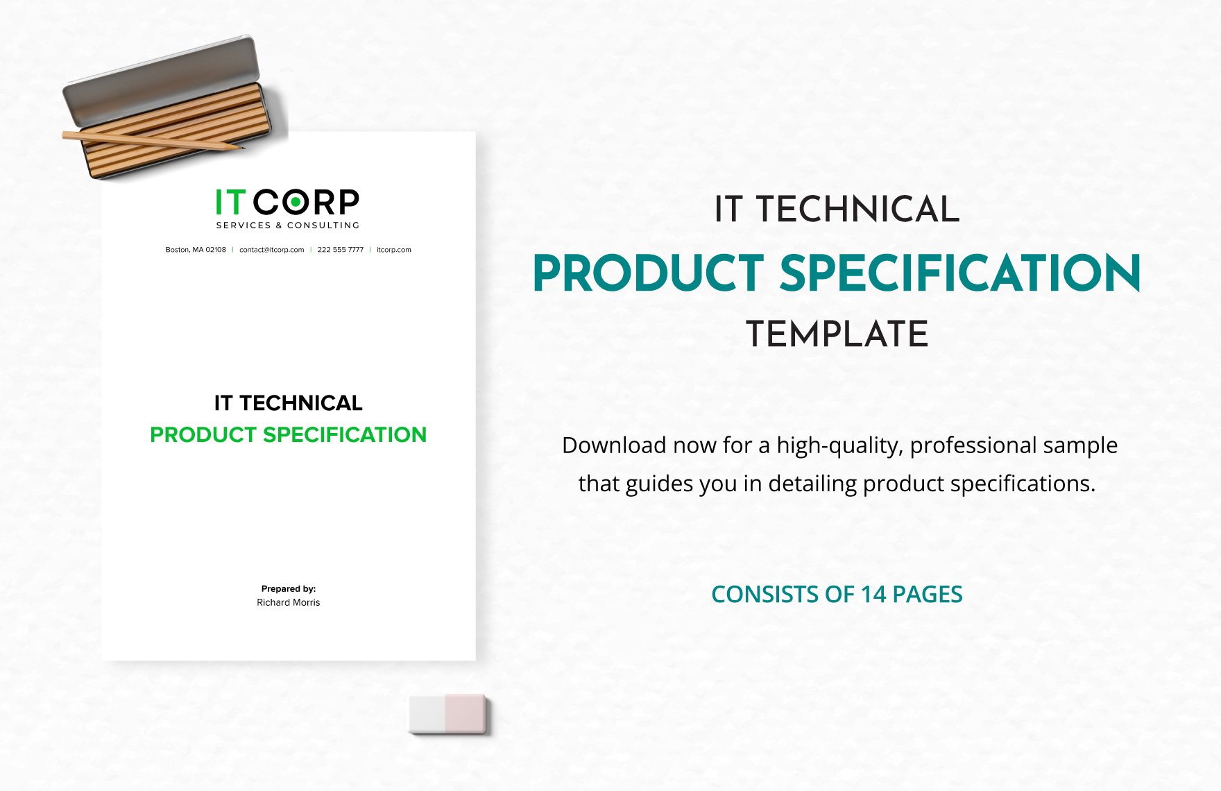 IT Technical Product Specification Template in Word, Google Docs, PDF