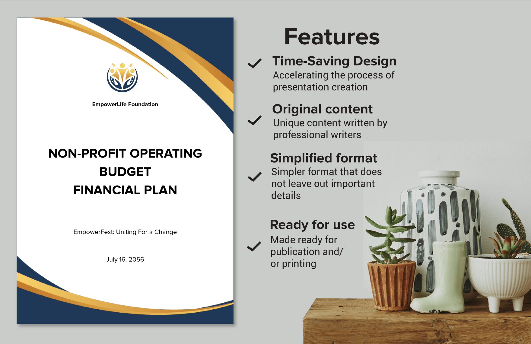 Non-Profit Operating Budget Financial Plan Template