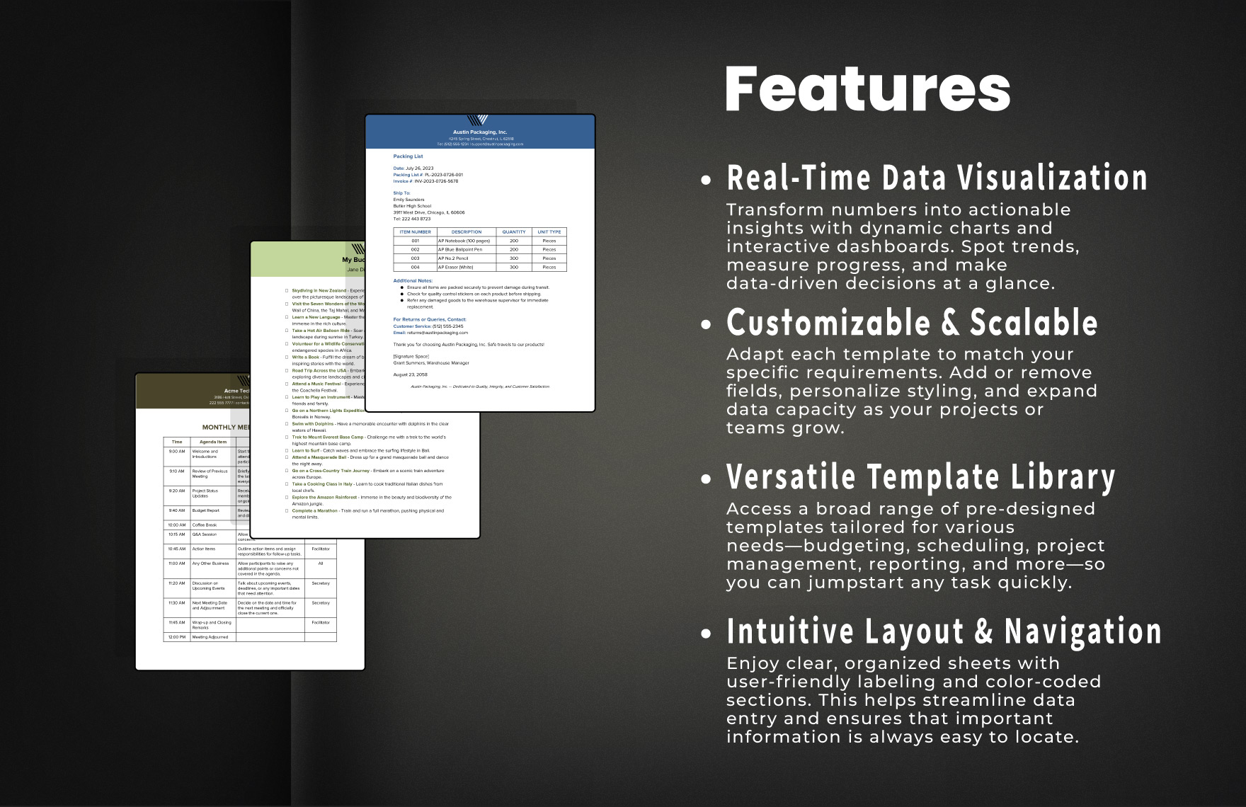 10+ List Template Bundle