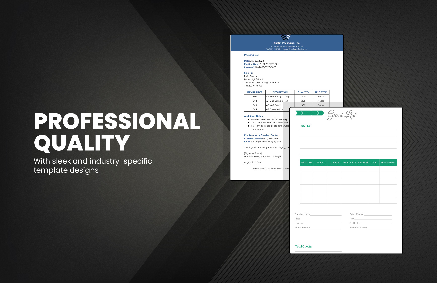 10+ List Template Bundle