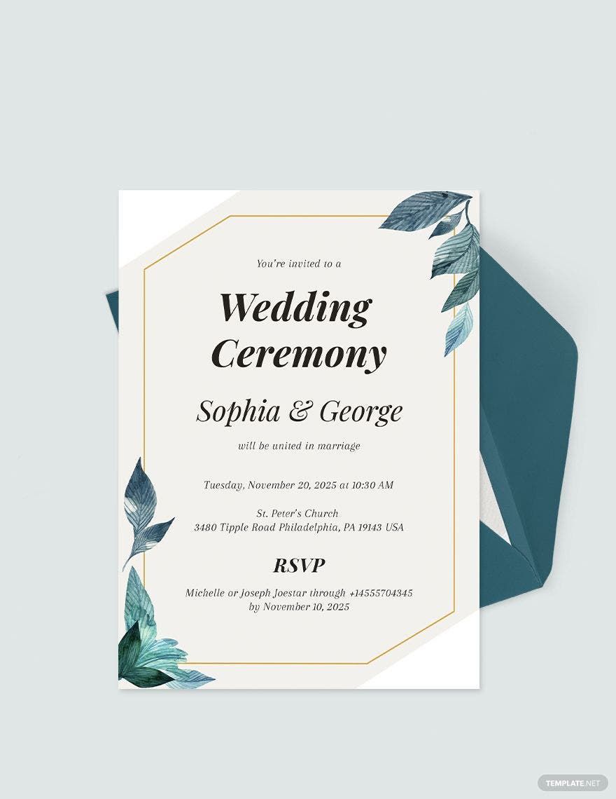 Formal Wedding Invitation Template Download in Word, Google Docs