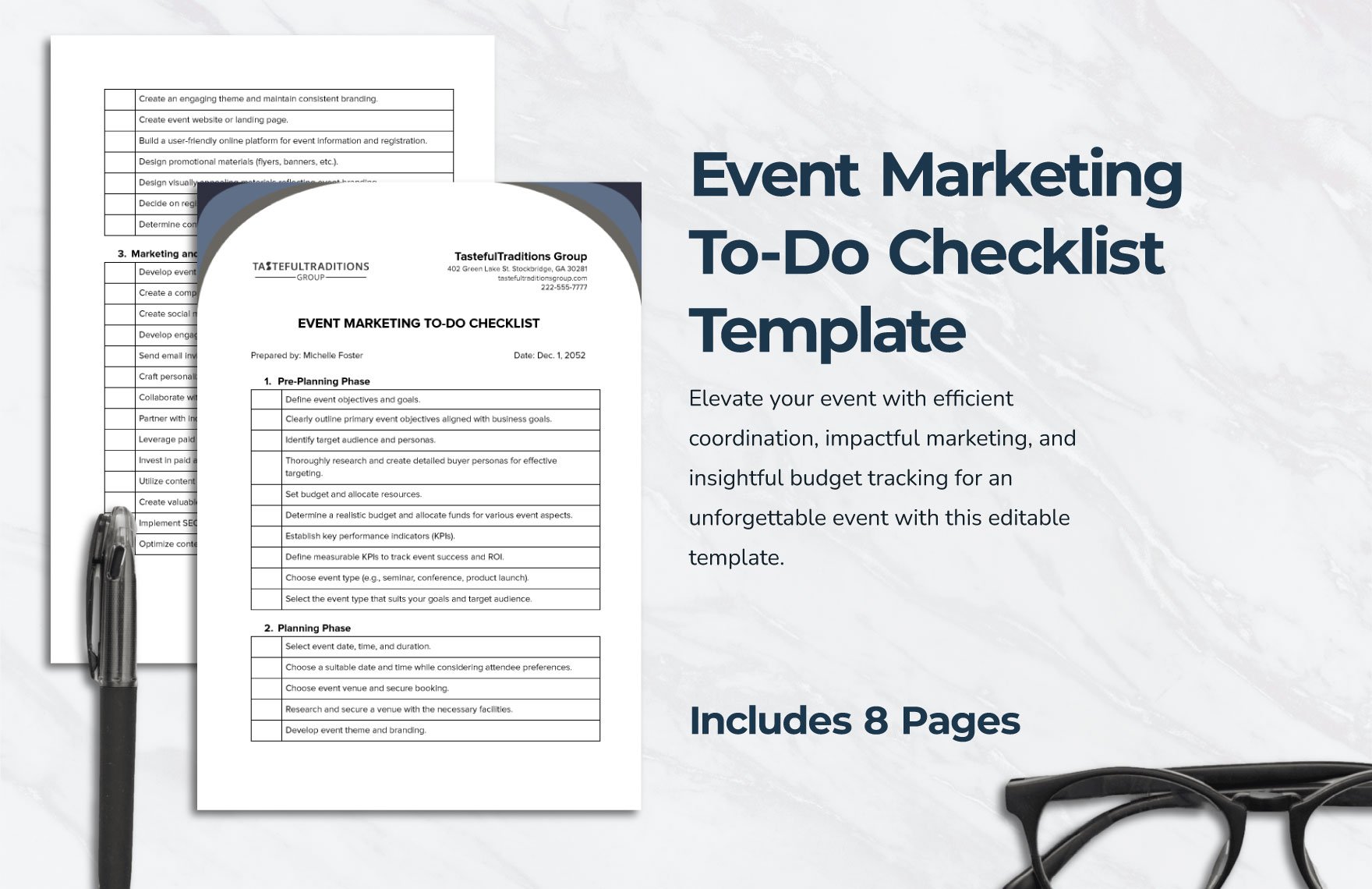 Event Marketing To-Do Checklist Template