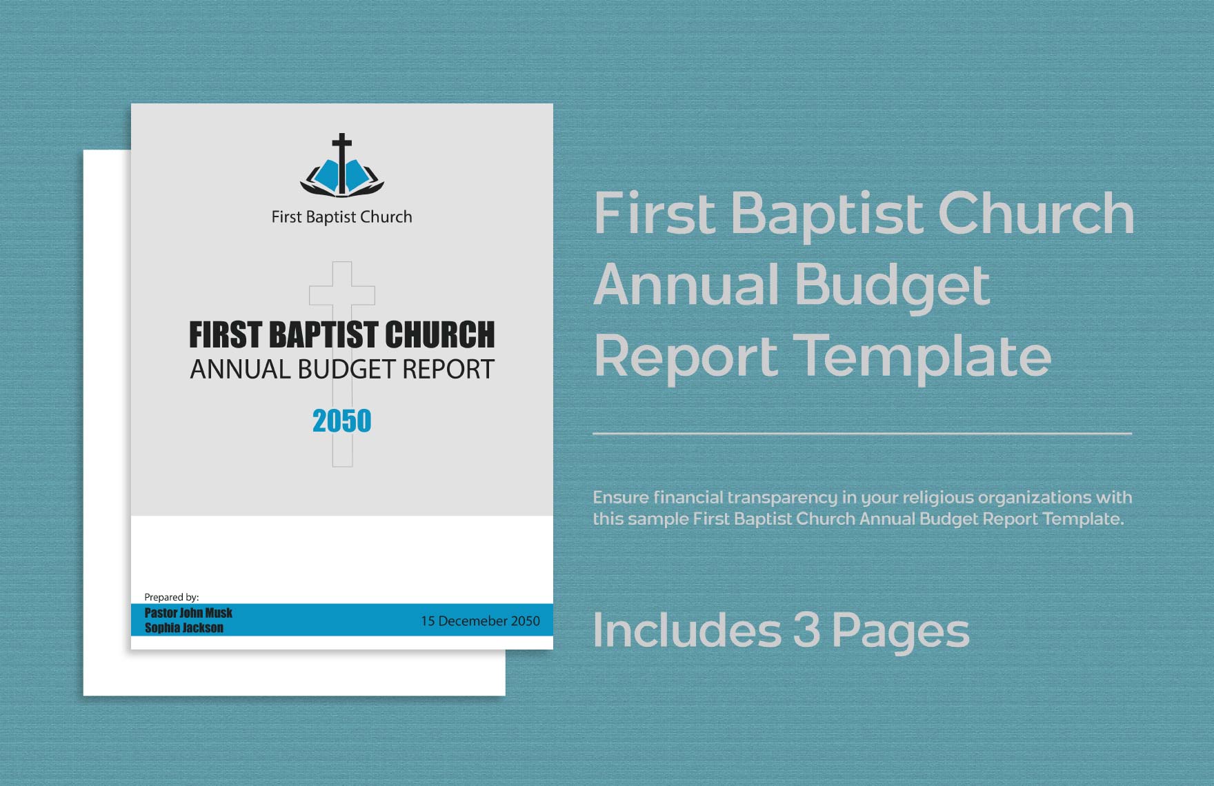 First Baptist Church Annual Budget Report Template