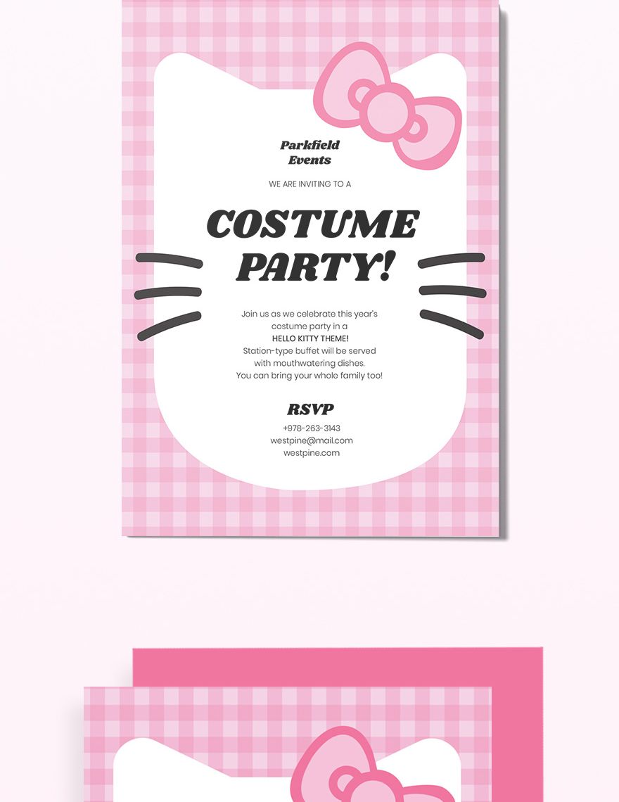 Hello Kitty Party Invitation