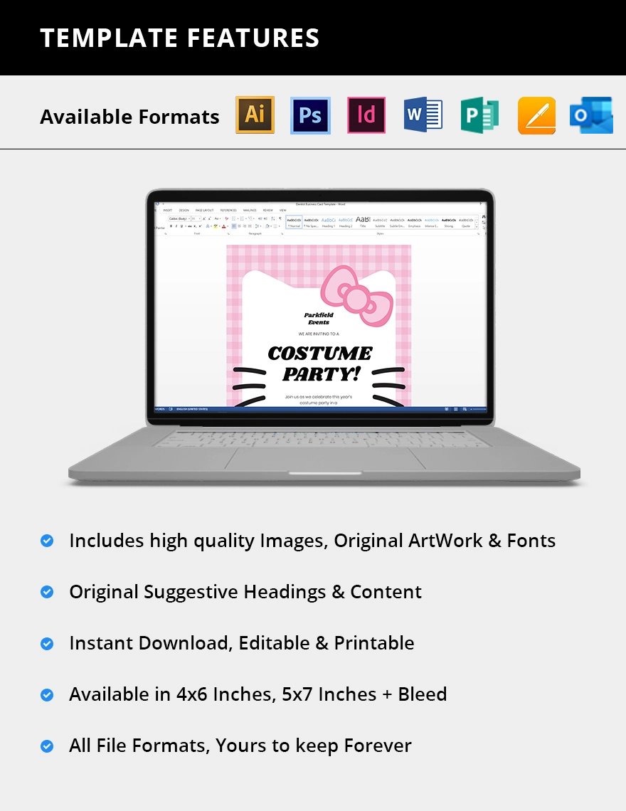 Printable Hello Kitty Party Invitation
