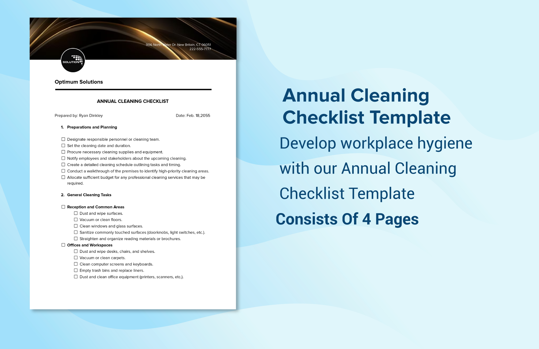 Annual Cleaning Checklist Template