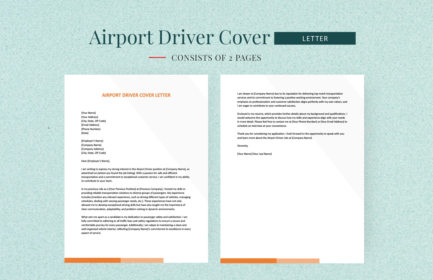 Free Airport Driver Cover Letter