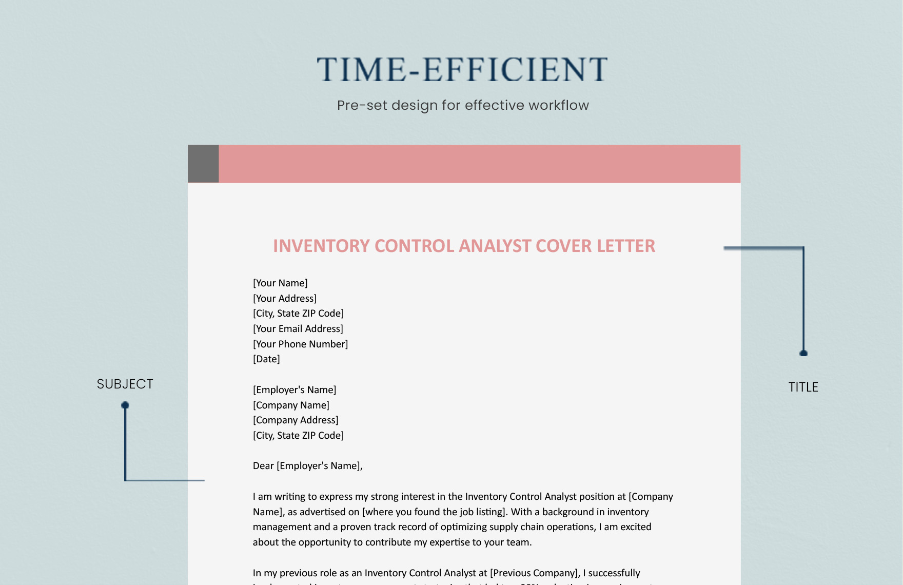 Inventory Control Analyst Cover Letter