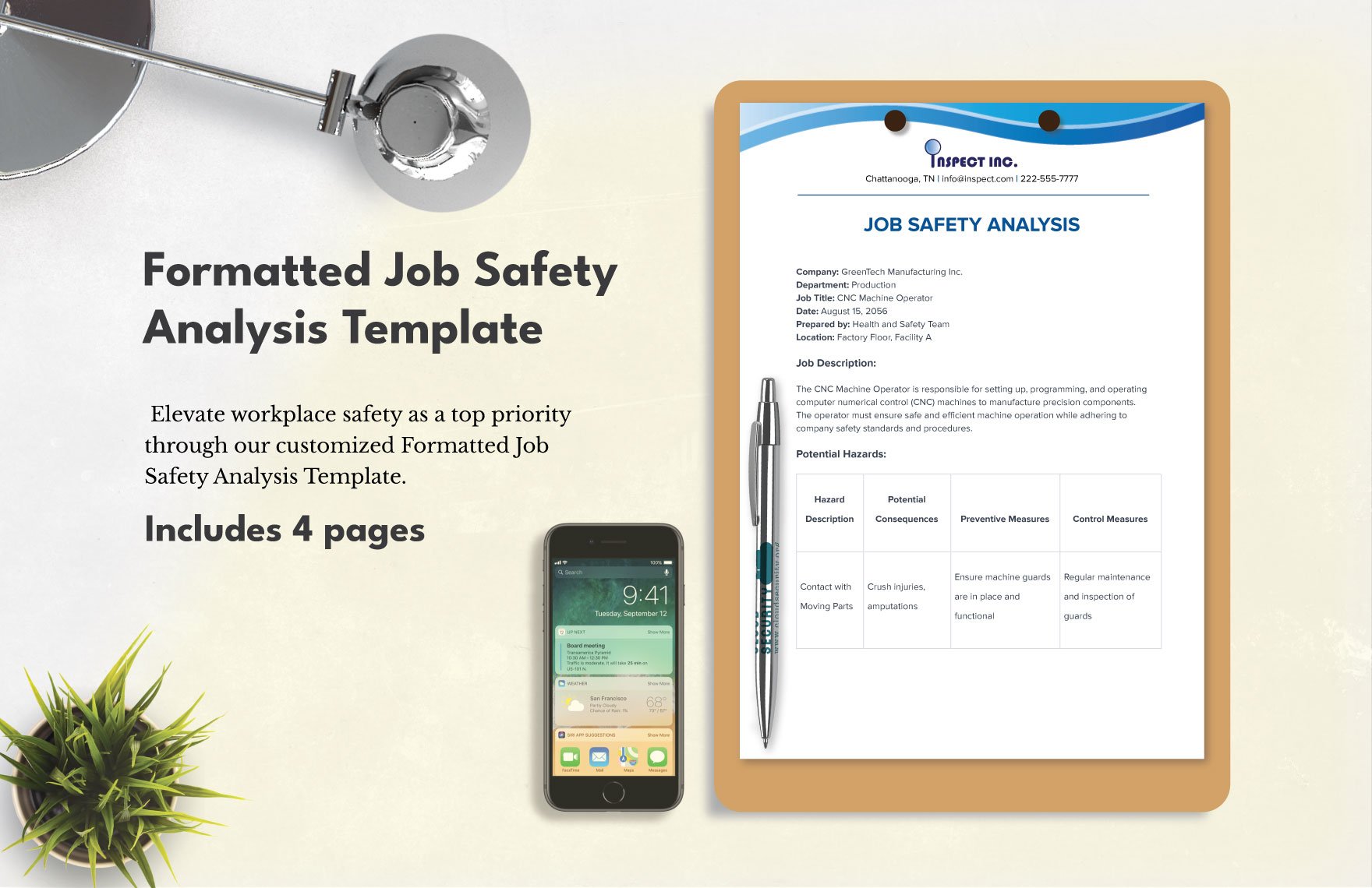 Formatted Job Safety Analysis Template