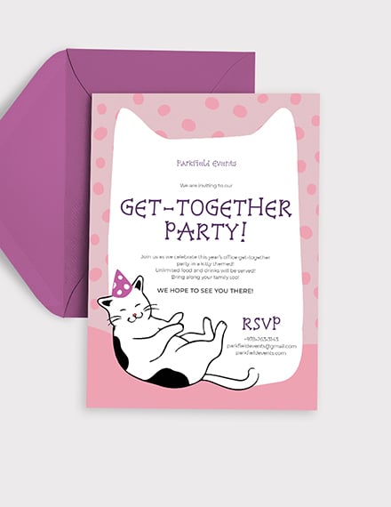 Kitty Party Invitation Card Template - Google Docs, Illustrator