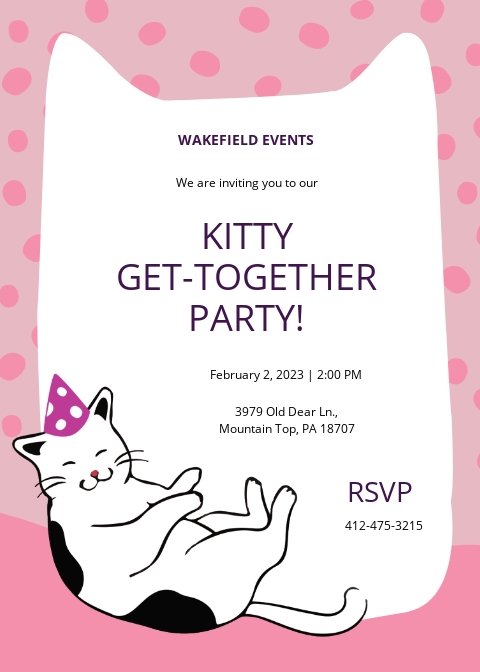 FREE kitty Party Invitation Template - Word (DOC) | PSD | InDesign