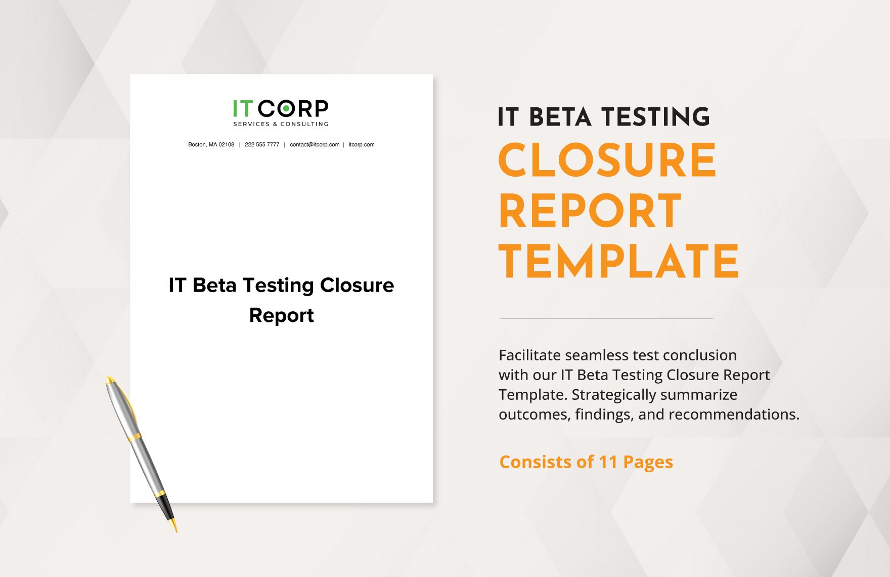 IT Beta Testing Closure Report Template