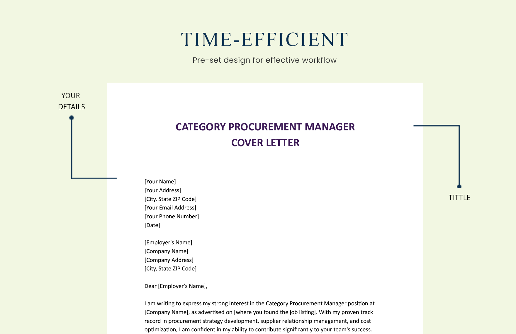Category Procurement Manager Cover Letter