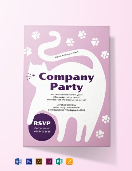 kitty party invitation template 440x570