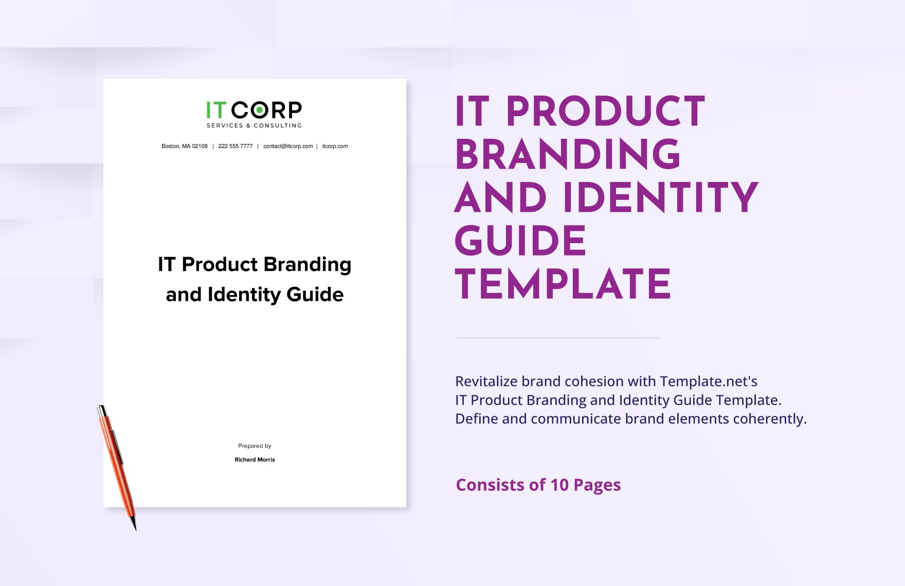 IT Product Branding and Identity Guide Template in Word, Google Docs, PDF
