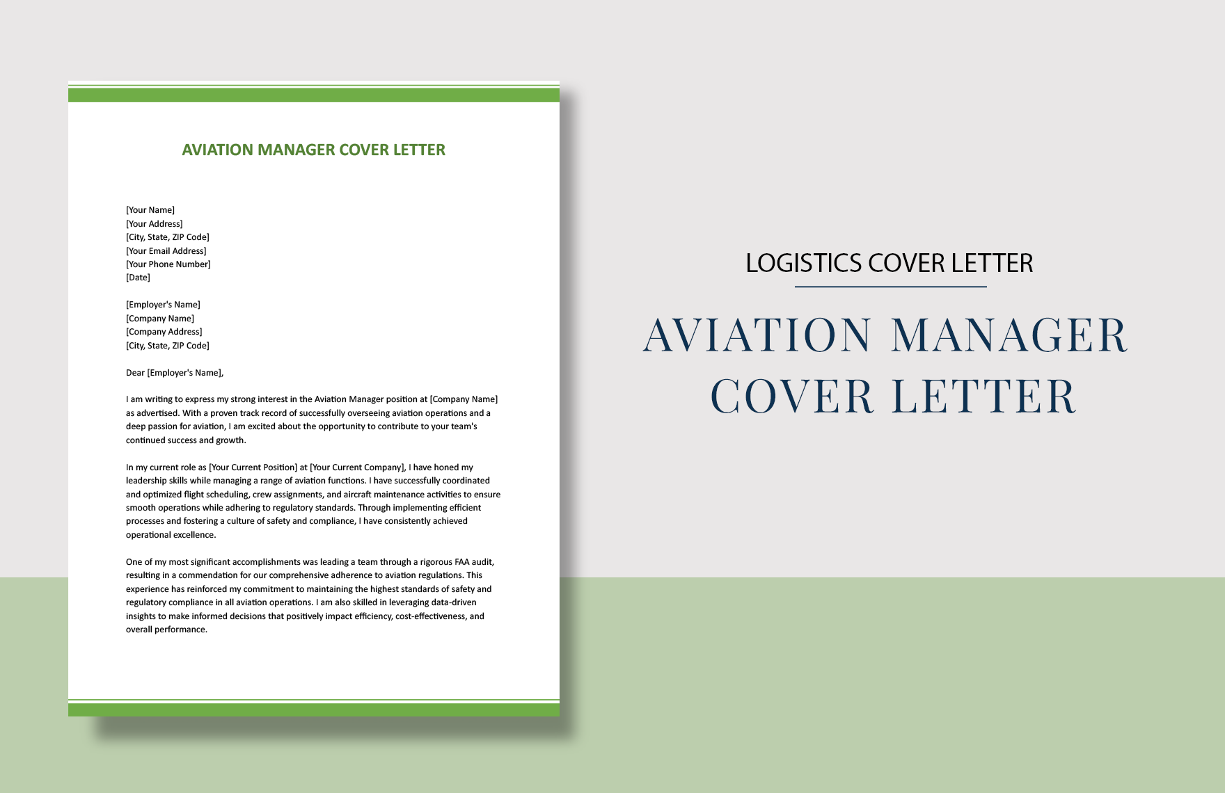 Free Aviation Manager Cover Letter