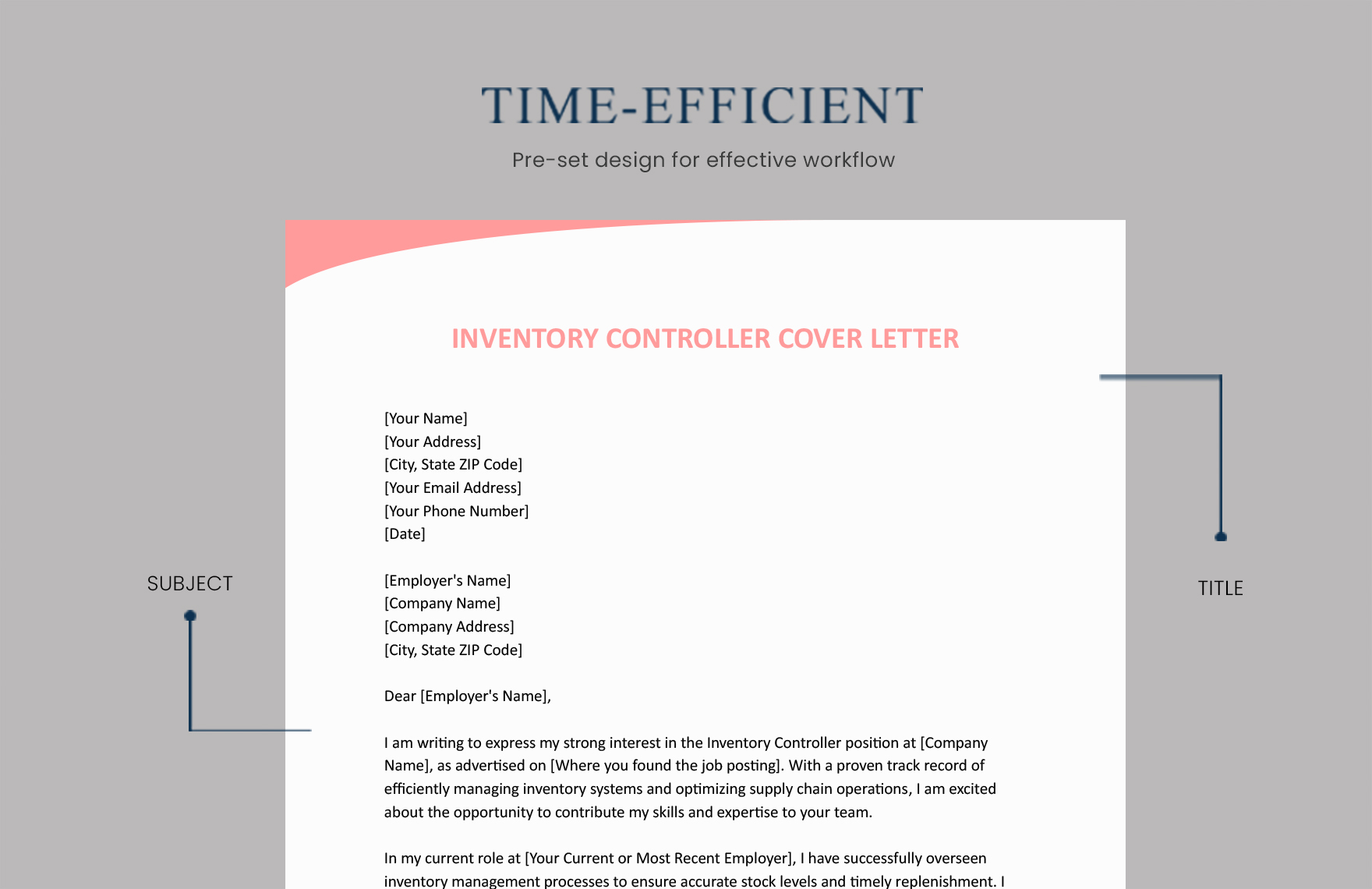 Inventory Controller Cover Letter