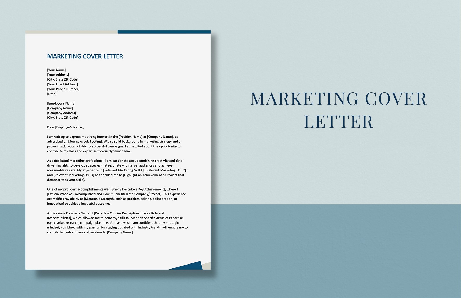 Marketing Cover Letter