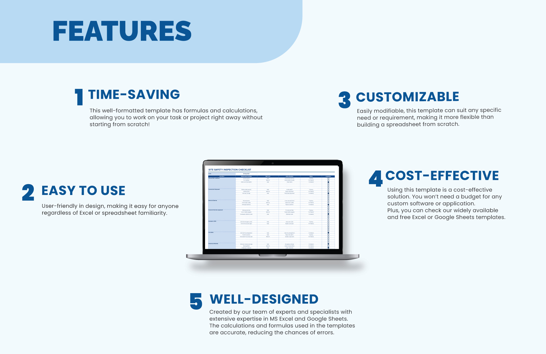 Site Safety Inspection Checklist Template