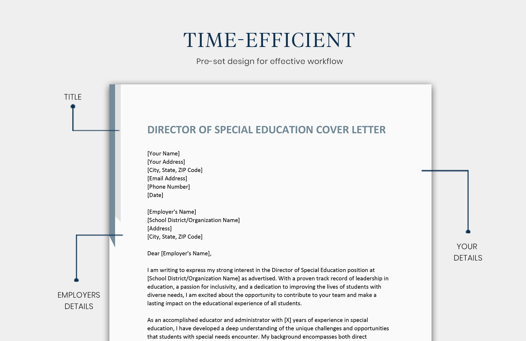 Director of Special Education Cover Letter