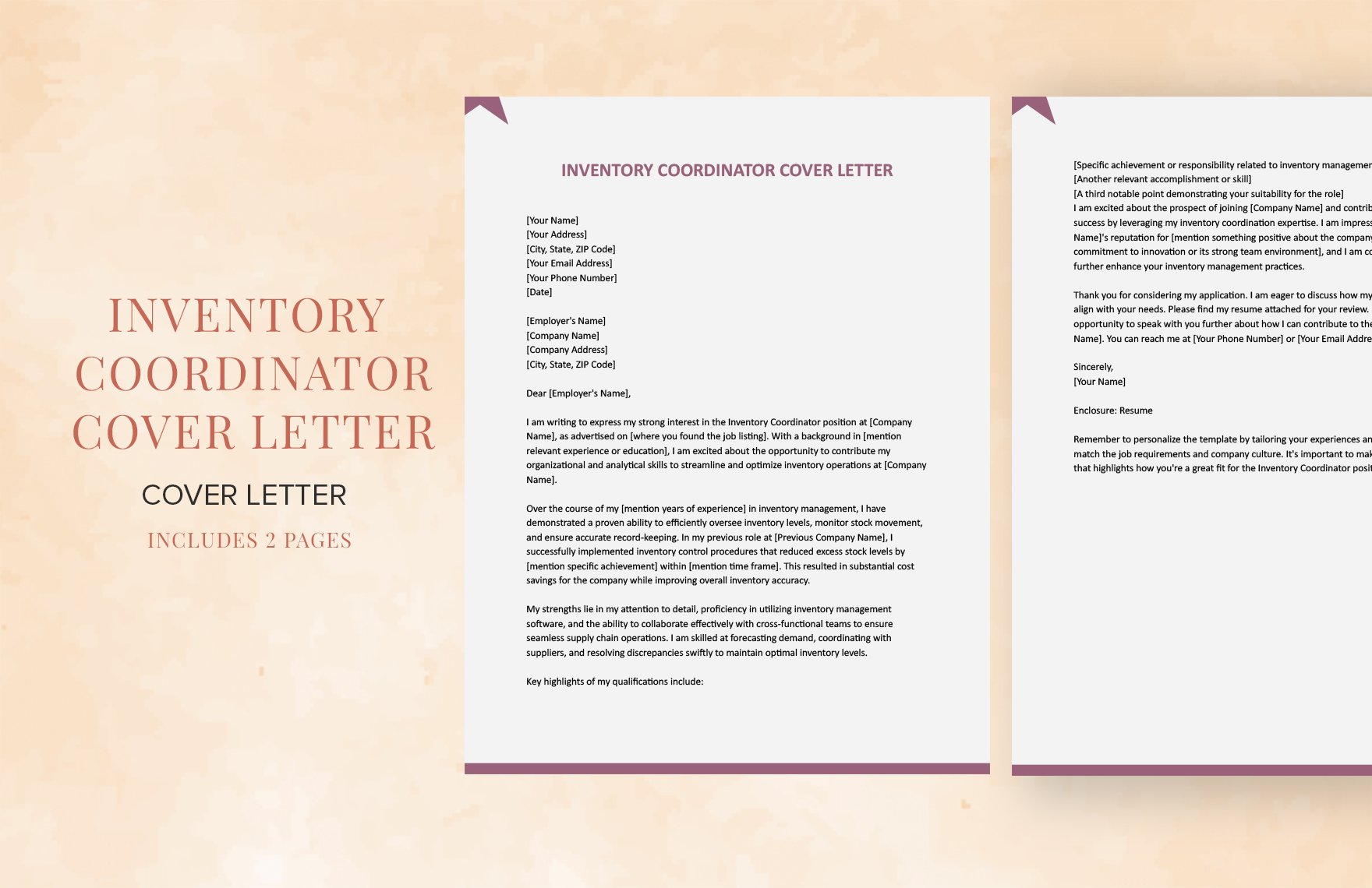 Inventory Coordinator Cover Letter