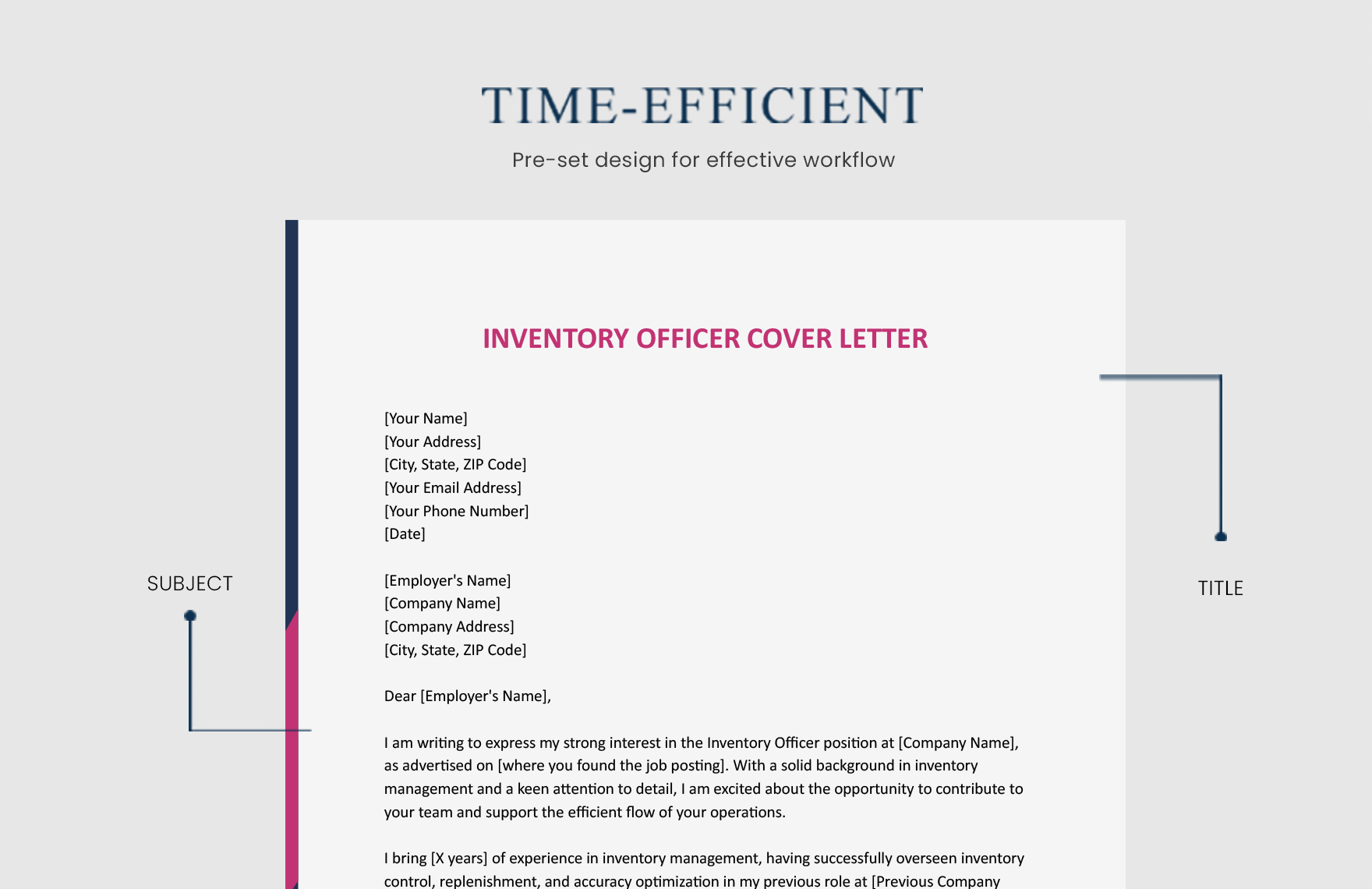 cover letter for inventory officer