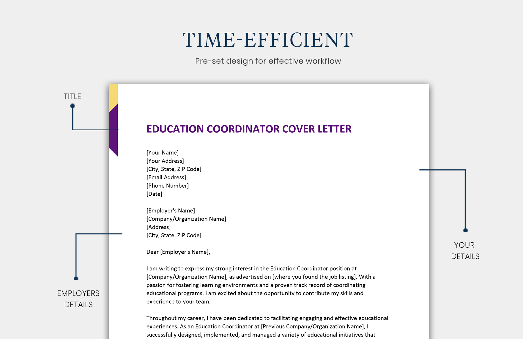 Education Coordinator Cover Letter