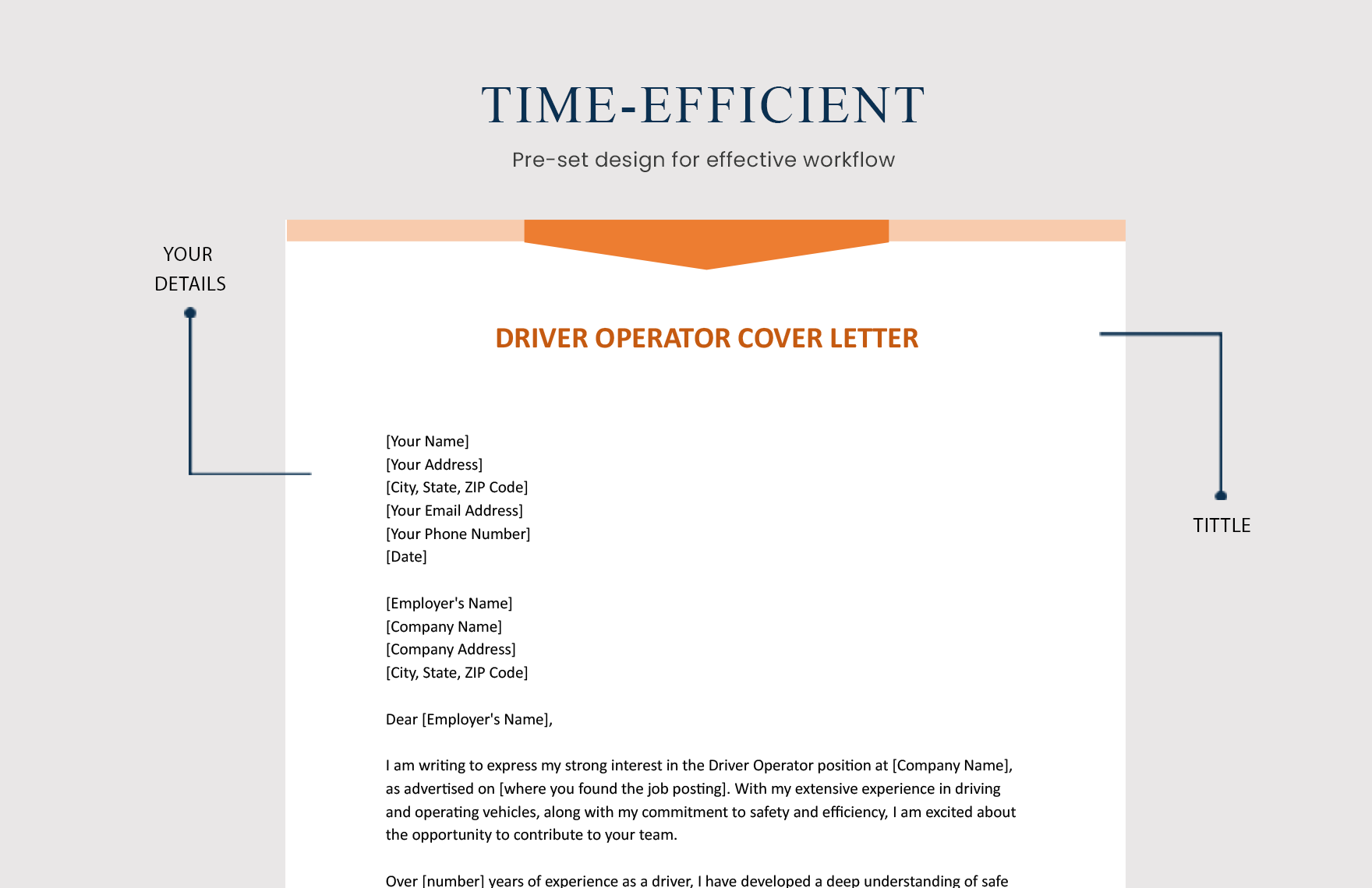 Driver Operator Cover Letter