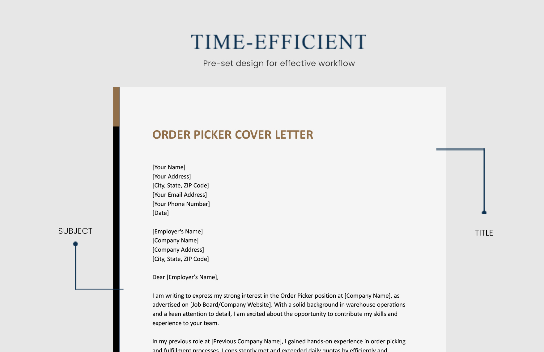 Order Picker Cover Letter