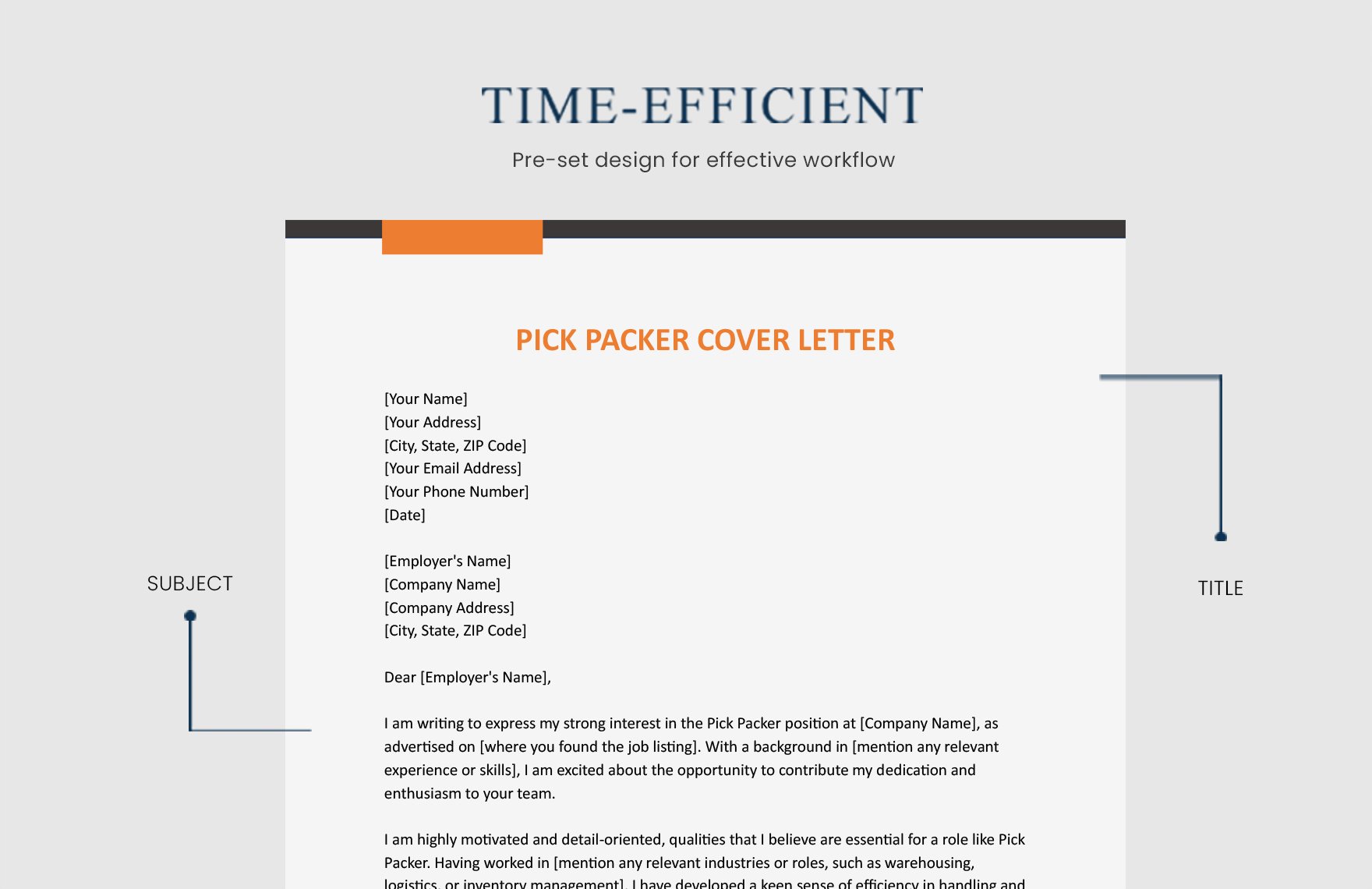 Pick Packer Cover Letter