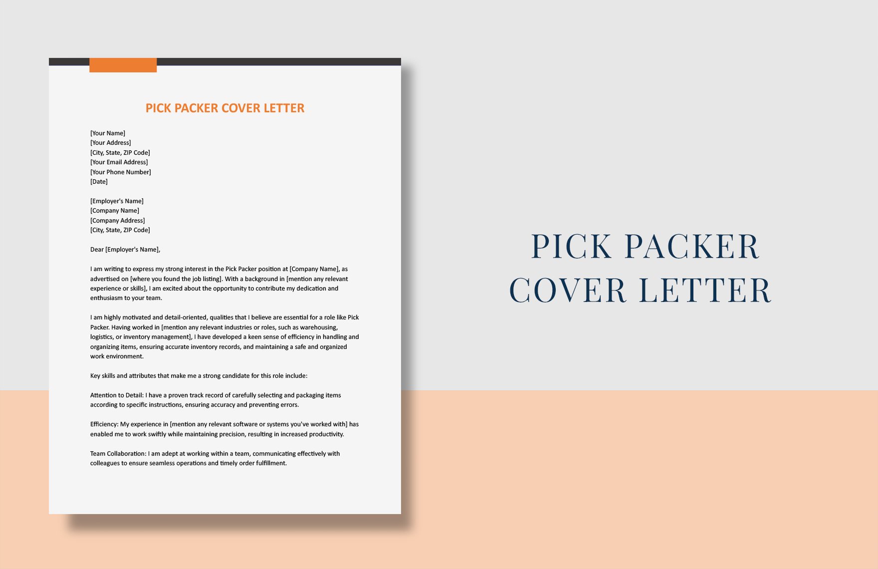 Pick Packer Cover Letter in Word, Google Docs