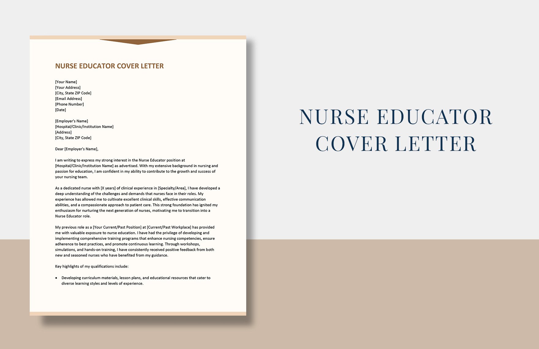 Nurse Educator Cover Letter