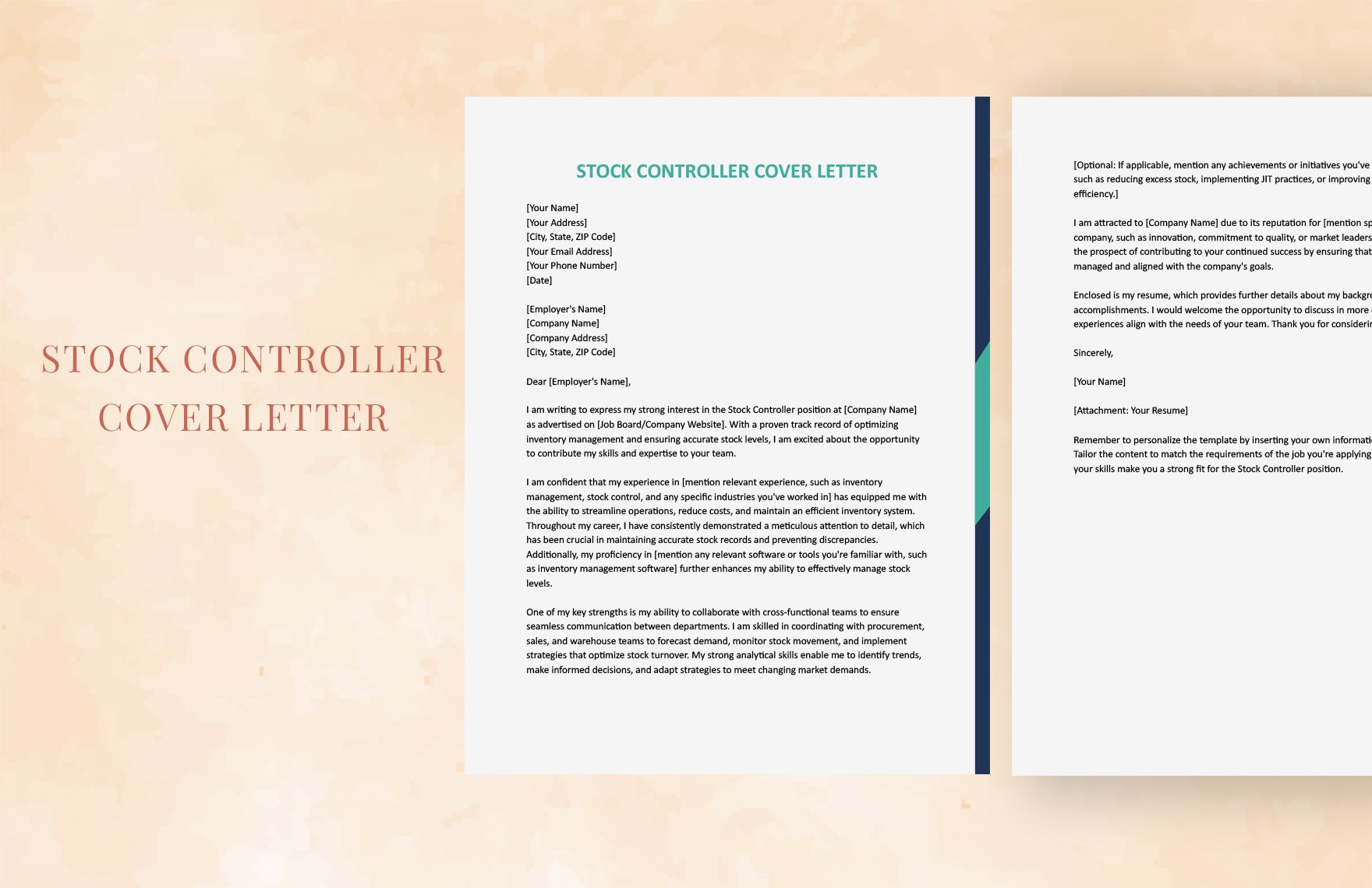 Stock Controller Cover Letter