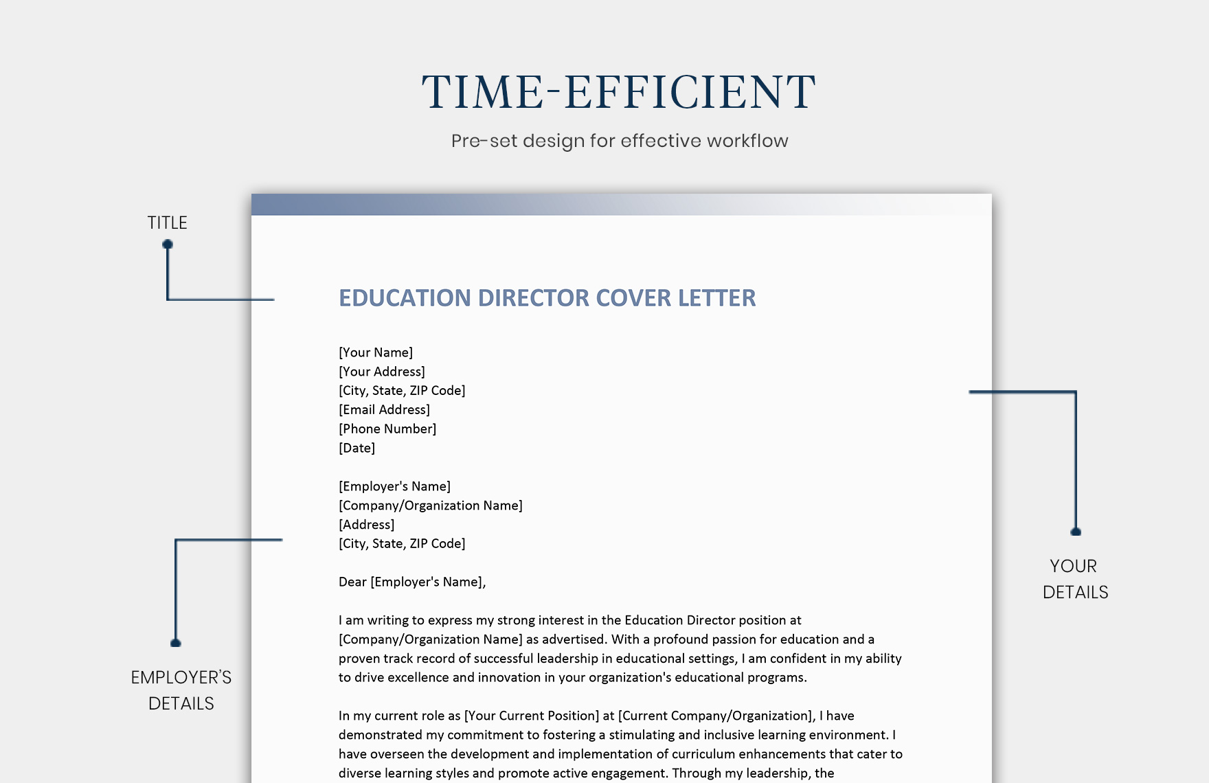 Education Director Cover Letter